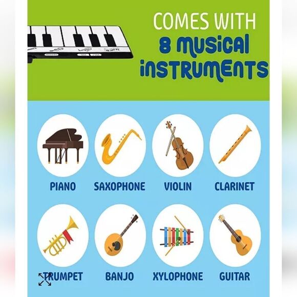 24 Keys Piano Keyboard Mat Record, Playback, Demo, Play, Adjustable Volume EUC - Picture 5 of 9